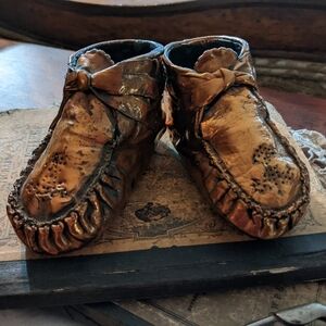 Vintage Bronze Baby Shoes